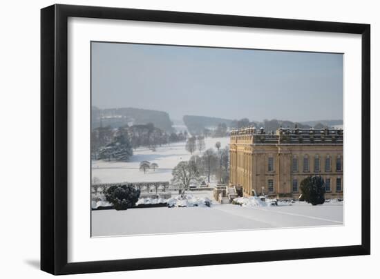 Chatsworth House from the East, Derbyshire-null-Framed Photographic Print