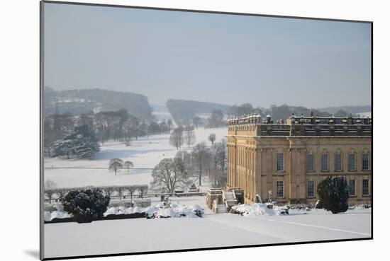 Chatsworth House from the East, Derbyshire-null-Mounted Photographic Print