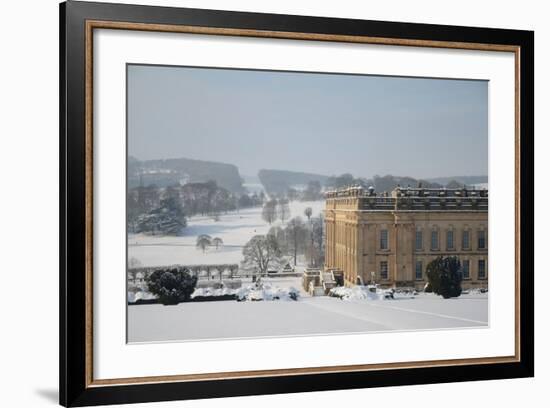 Chatsworth House from the East, Derbyshire-null-Framed Photographic Print