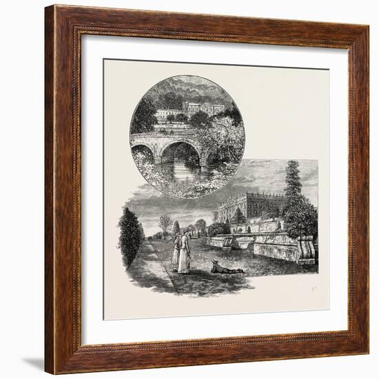 Chatsworth House Is a Stately Home in North Derbyshire-null-Framed Giclee Print