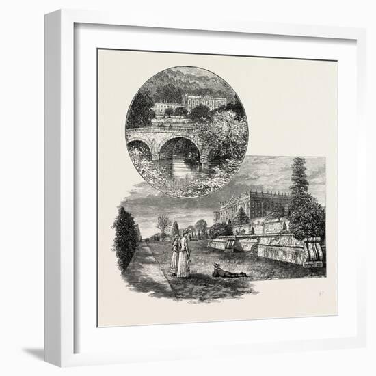 Chatsworth House Is a Stately Home in North Derbyshire-null-Framed Giclee Print