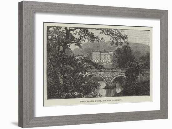 Chatsworth House, on the Derwent-null-Framed Giclee Print