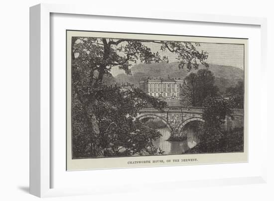 Chatsworth House, on the Derwent-null-Framed Giclee Print