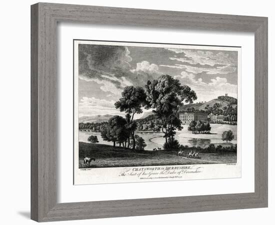 Chatsworth in Derbyshire, the Seat of His Grace the Duke of Devonshire, 1775-Michael Angelo Rooker-Framed Giclee Print