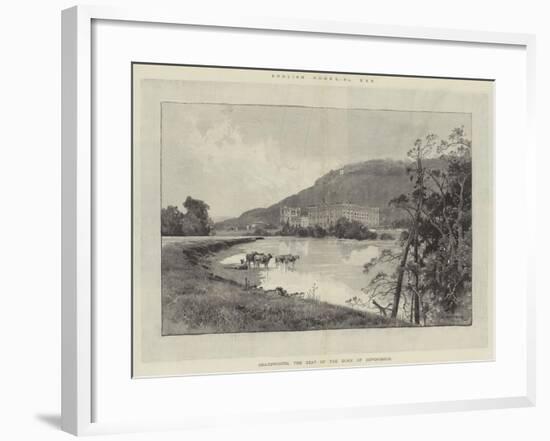 Chatsworth, the Seat of the Duke of Devonshire-Charles Auguste Loye-Framed Giclee Print