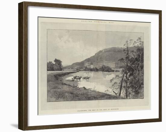 Chatsworth, the Seat of the Duke of Devonshire-Charles Auguste Loye-Framed Giclee Print