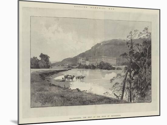 Chatsworth, the Seat of the Duke of Devonshire-Charles Auguste Loye-Mounted Giclee Print