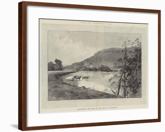 Chatsworth, the Seat of the Duke of Devonshire-Charles Auguste Loye-Framed Giclee Print