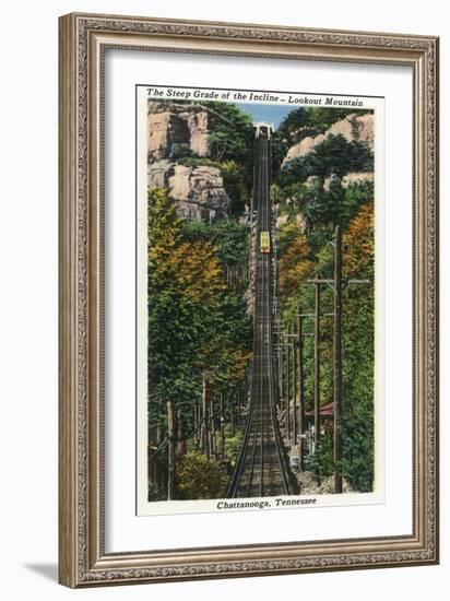 Chattanooga, Tennessee - General View of the Lookout Mountain Incline-Lantern Press-Framed Art Print
