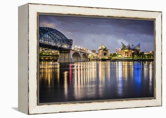 Chattanooga, Tennessee, USA Downtown across the Tennessee River.-SeanPavonePhoto-Framed Premier Image Canvas