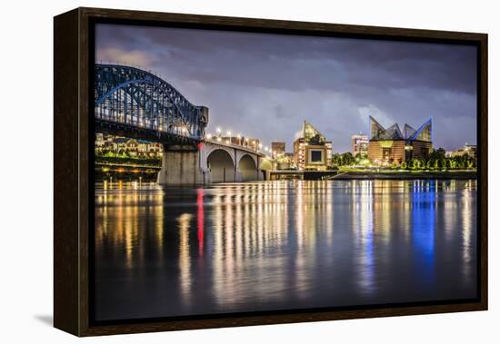 Chattanooga, Tennessee, USA Downtown across the Tennessee River.-SeanPavonePhoto-Framed Premier Image Canvas