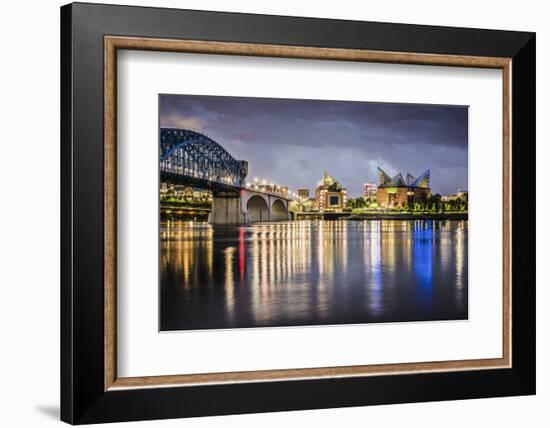 Chattanooga, Tennessee, USA Downtown across the Tennessee River.-SeanPavonePhoto-Framed Photographic Print