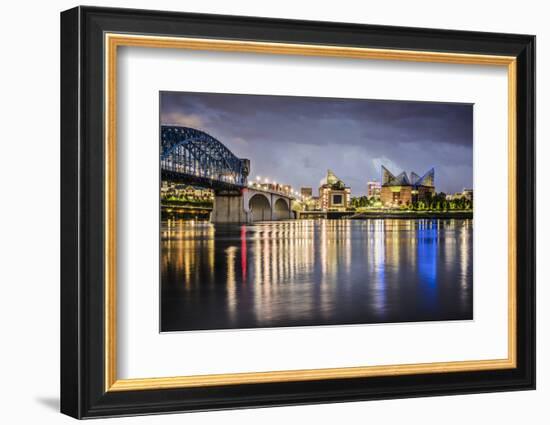 Chattanooga, Tennessee, USA Downtown across the Tennessee River.-SeanPavonePhoto-Framed Photographic Print