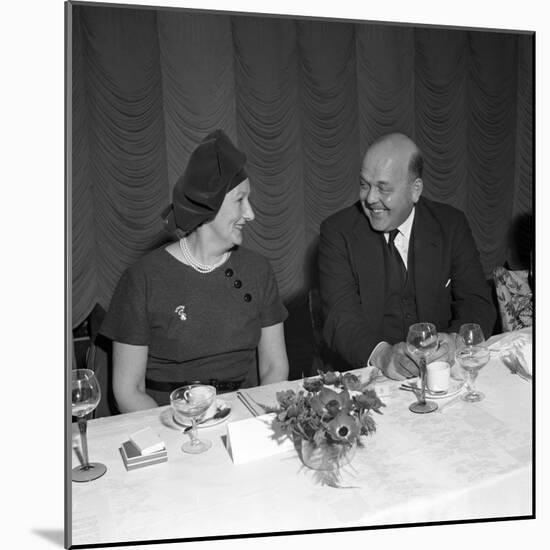 Chatting after Dinner at a Social Function at Spillers Foods, Gainsborough, Lincolnshire, 1962-Michael Walters-Mounted Photographic Print