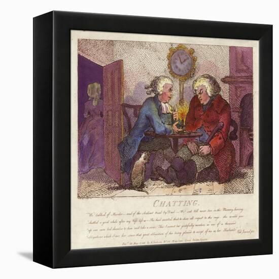 Chatting from Boswell's Hebridean Journey-Thomas Rowlandson-Framed Premier Image Canvas