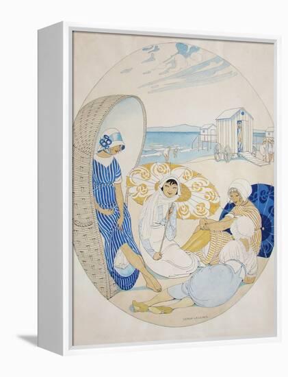 Chatting on the Danish Beach-Gerda Wegener-Framed Premier Image Canvas