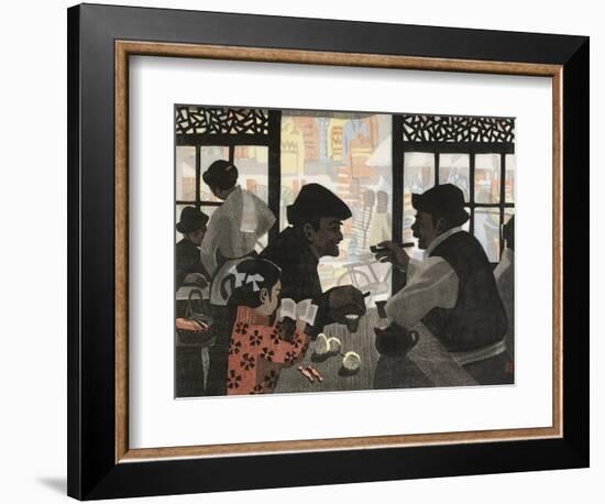 Chatting over Tea-Wu Jide-Framed Premium Giclee Print