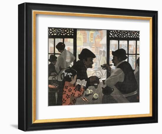 Chatting over Tea-Wu Jide-Framed Premium Giclee Print