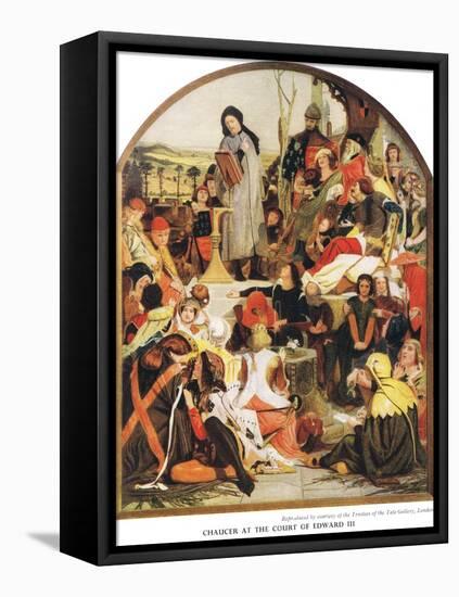 Chaucer at the Court of Edward III, c.1940s-Ford Madox Brown-Framed Premier Image Canvas