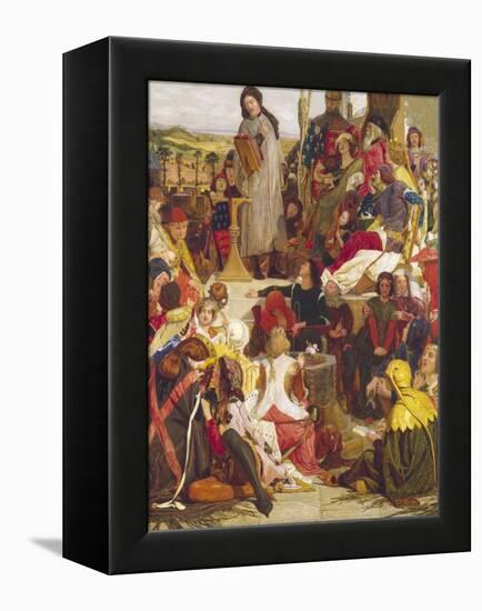 Chaucer at the Court of Edward III-Ford Madox Brown-Framed Premier Image Canvas