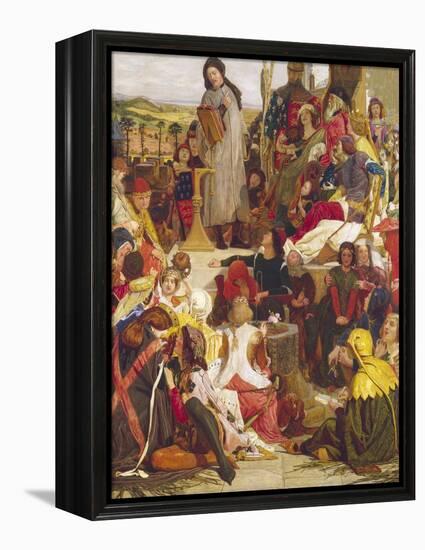 Chaucer at the Court of Edward III-Ford Madox Brown-Framed Premier Image Canvas