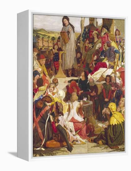 Chaucer at the Court of Edward III-Ford Madox Brown-Framed Premier Image Canvas