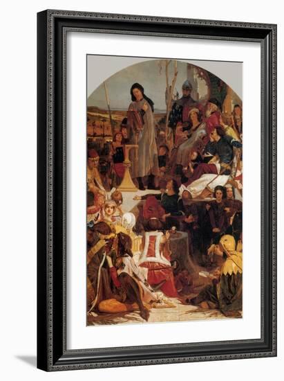 Chaucer at the Court of Edward III-Ford Madox Brown-Framed Art Print