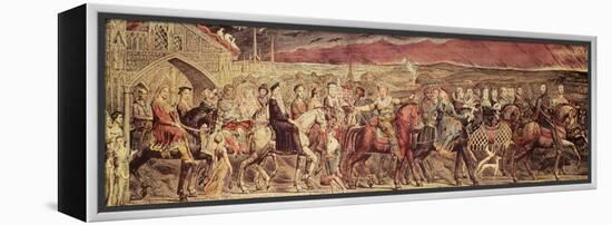 Chaucer's Canterbury Pilgrims, Engraved and Pub. by the Artist, 1810-William Blake-Framed Premier Image Canvas