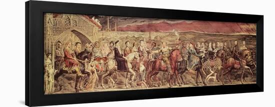 Chaucer's Canterbury Pilgrims, Engraved and Pub. by the Artist, 1810-William Blake-Framed Giclee Print