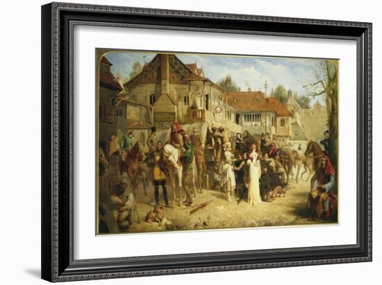 Chaucer's Canterbury Pilgrims, Tabard Inn-Edward Henry Corbould-Framed Giclee Print