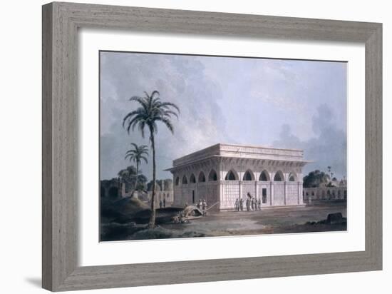 Chaunsath Khamba, Nizamuddin, New Delhi (Coloured Aquatint)-Thomas Daniell-Framed Giclee Print