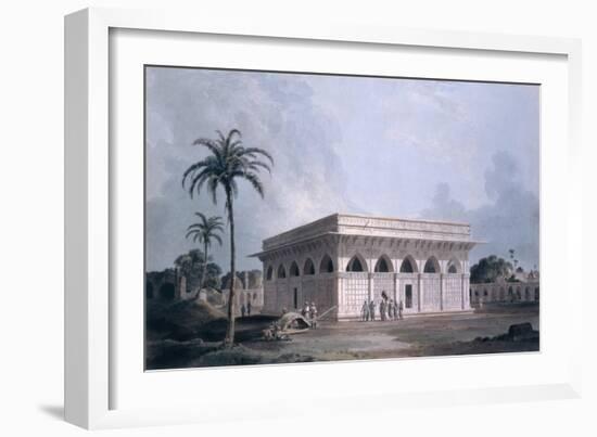 Chaunsath Khamba, Nizamuddin, New Delhi (Coloured Aquatint)-Thomas Daniell-Framed Giclee Print