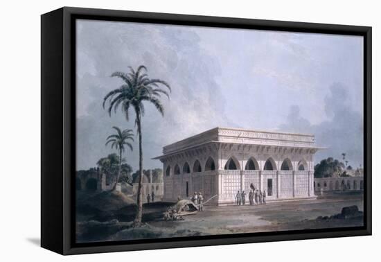 Chaunsath Khamba, Nizamuddin, New Delhi (Coloured Aquatint)-Thomas Daniell-Framed Premier Image Canvas