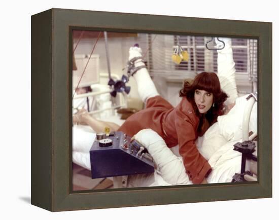 Chaussette surprise by Jean-Fran?oisDavy with Bernadette lafont, 1978 (photo)-null-Framed Stretched Canvas