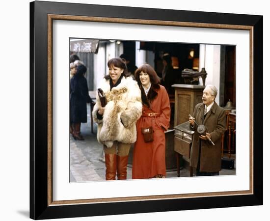 Chaussette surprise by Jean-Fran?oisDavy with Bernadette lafont and Anna karina, 1978 (photo)-null-Framed Photo