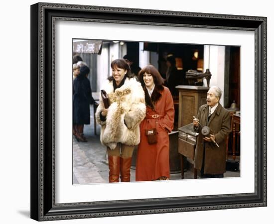 Chaussette surprise by Jean-Fran?oisDavy with Bernadette lafont and Anna karina, 1978 (photo)-null-Framed Photo