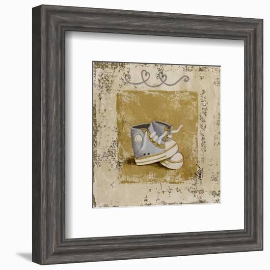 Chaussures Bleues-Véronique Didier-Laurent-Framed Art Print