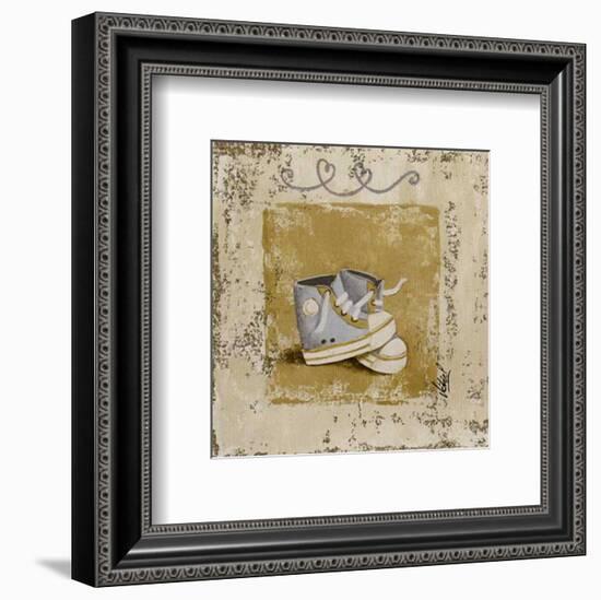 Chaussures Bleues-Véronique Didier-Laurent-Framed Art Print