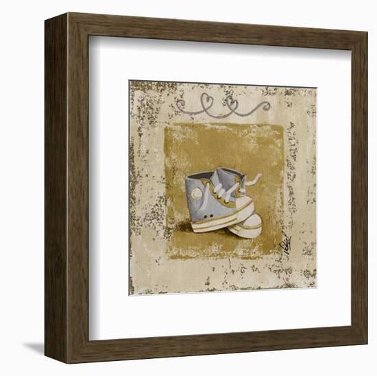 Chaussures Bleues-Véronique Didier-Laurent-Framed Art Print