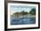 Chautauqua Lake, New York - Bemus Point, View of Casino and Beach-Lantern Press-Framed Art Print