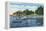 Chautauqua Lake, New York - Bemus Point, View of Casino and Beach-Lantern Press-Framed Stretched Canvas