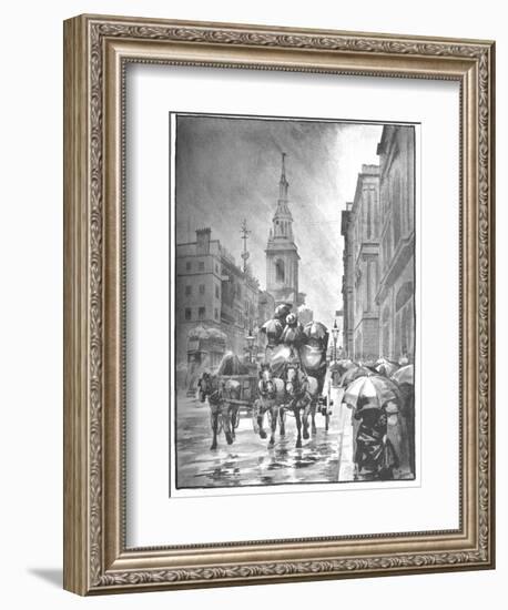 'Cheapside - A Rainy Day', 1891-William Luker-Framed Giclee Print