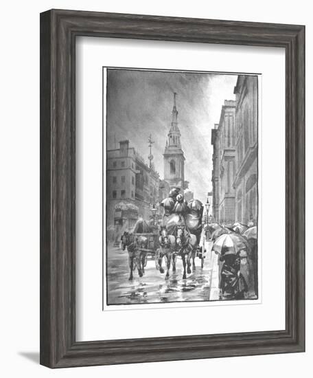 'Cheapside - A Rainy Day', 1891-William Luker-Framed Giclee Print