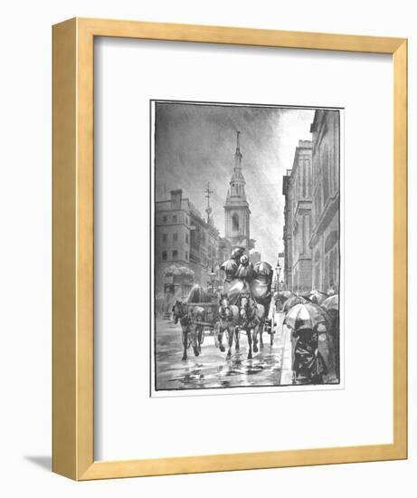 'Cheapside - A Rainy Day', 1891-William Luker-Framed Giclee Print