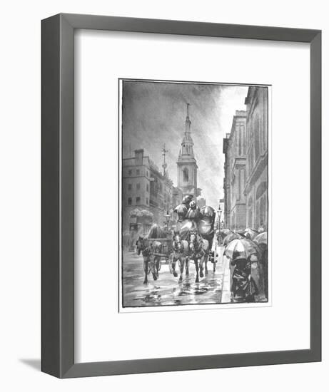 'Cheapside - A Rainy Day', 1891-William Luker-Framed Giclee Print