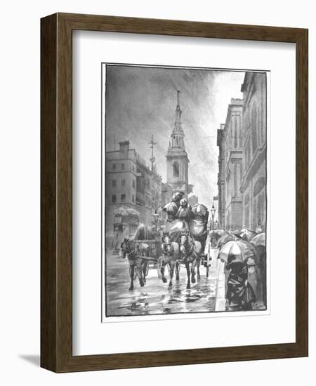 'Cheapside - A Rainy Day', 1891-William Luker-Framed Giclee Print