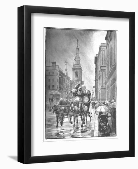 'Cheapside - A Rainy Day', 1891-William Luker-Framed Giclee Print