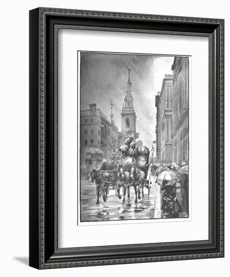 'Cheapside - A Rainy Day', 1891-William Luker-Framed Giclee Print