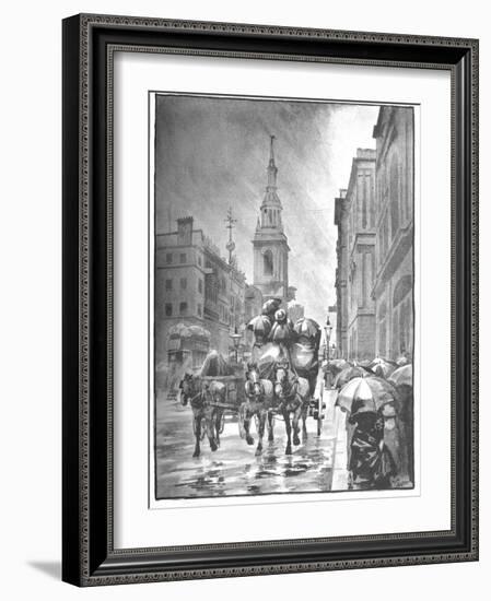 'Cheapside - A Rainy Day', 1891-William Luker-Framed Giclee Print