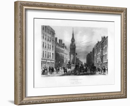 Cheapside and Bow Church, London, 19th Century-WE Albutt-Framed Giclee Print